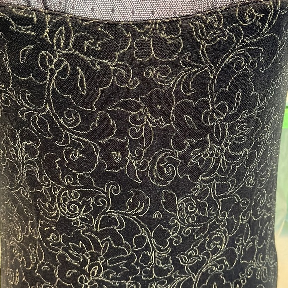 Free People Black Dress with Gold Floral Design - Picture 6 of 14